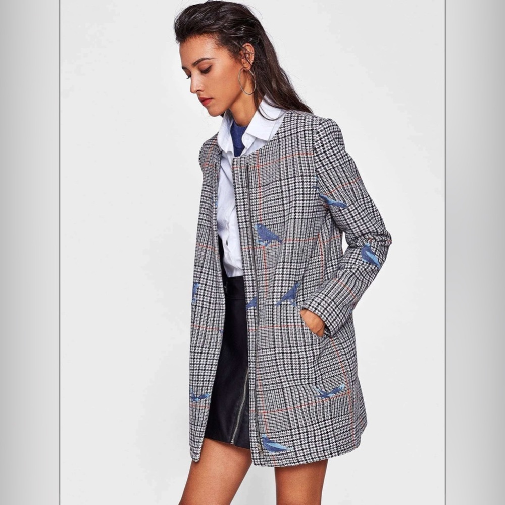 NEW Bird Embroidered Coat - Picture 3 of 16